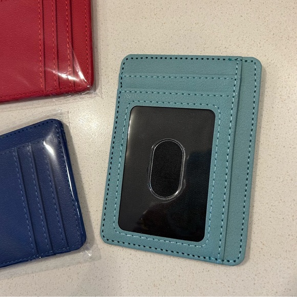 Set of 3 - Vegan Leather Card Wallets - Picture 2 of 8